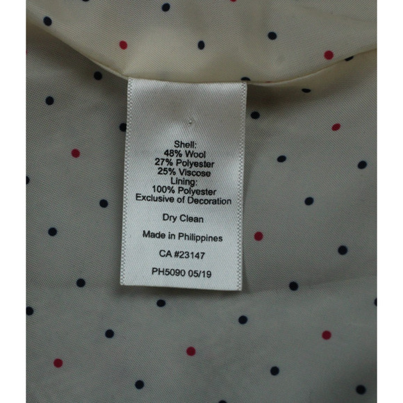 Talbots Blazer Womens 12 Gray Herringbone 2 Button Notch Lapel Formal Jacket - Picture 8 of 12